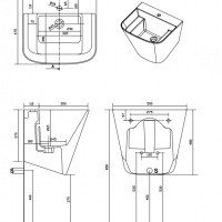 GALASSIA Meg11 5482 - Универсальная раковина 55*47 см, для стирки и хозяйственных нужд, с отверстием для смесителя (белая глянцевая)