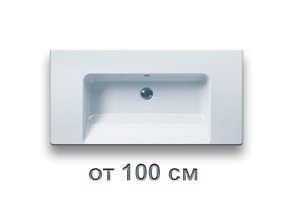Раковины для ванной размером от 100 см до 105 см