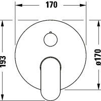 Duravit Wave WA5210012010 Смеситель для ванны - внешняя часть (хром)