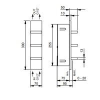 FANTINI AK/25 48P5T068B Смеситель для ванны - внешняя часть (черный хром матовый PVD)