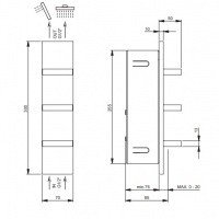 FANTINI AK/25 48P5T068B Смеситель для ванны - внешняя часть (черный хром матовый PVD)