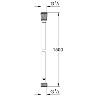 Grohe VitalioFlex 27505001 Шланг для душа 1500 мм (хром)