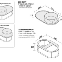 AeT Combo Curvy L503T0RSV0133 Раковина накладная 500*300 мм (глина матовая)