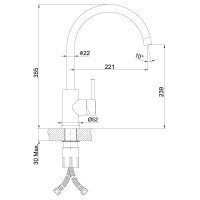 Lemark LM5078S - Смеситель для кухни из серии Expert, производство - Чехия, цвет Хром (матовый), с гарантией от производителя - 5 лет