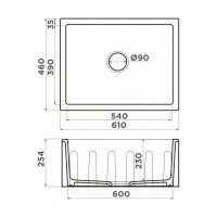 OMOIKIRI Mikura 61-WH 4997068 Мойка для кухни 61*46 см (белый)