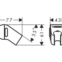 Hansgrohe WallStoris 27917670 Держатель для ручного душа (чёрный матовый)