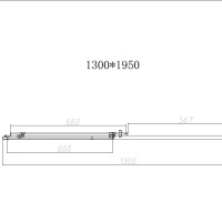 Vincea Slim-N VDS-4SN130CLGM Душевая дверь 1300*1950 мм (профиль вороненая сталь | витраж прозрачное стекло)