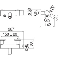 NOBILI Velis VE125010/1GUP Термостат для ванны (графит шлифованный)