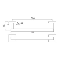 Jaquar Kubix Prime AKP-GRF-35701PS Держатель для полотенца 30 см (графит)