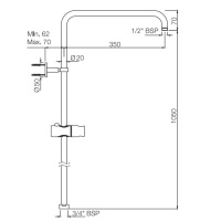 Jaquar Shower SHA-WHM-1211NH Душевая стойка (белый матовый)