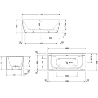 Duravit Vitrium 700429HD0000000 Ванна пристенная 180*80 см (светло-серый матовый)