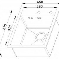 ZORG Inox RX-4551 Мойка для кухни 450*510 мм