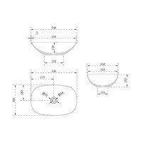 Vincea VBS-6T12B Накладная раковина 540*360 мм (чёрный)