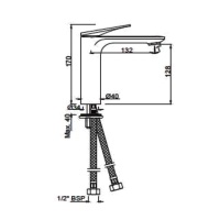 Jaquar Laguna LAG-GMP-91023B Смеситель для раковины (золото матовое PVD)