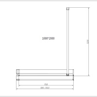 Vincea Walk-In HR VSW-4HR100CL Душевая перегородка 1000*2000 мм (профиль хром | витраж прозрачное стекло)