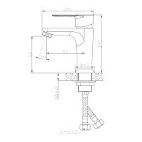 ESKO RIO 26M Смеситель для раковины (хром)