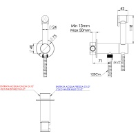 Remer Minimal X61PW Гигиенический душ в комплекте с прогрессивным смесителем (хром)
