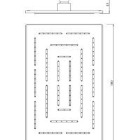 Jaquar Maze OHS-GRF-1637 Верхний душ 300*195 мм (графит)