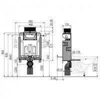 AlcaPlast Renovмodul AM119/850 Система инсталляции для подвесного унитаза