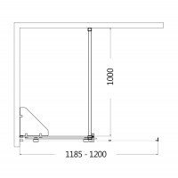 AQUAme AQM6601-2 Шторка для ванны 1200*1400 мм (профиль хром | прозрачное стекло)