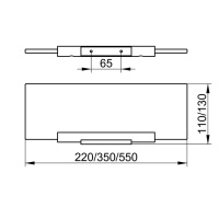 Keuco Plan 14910005300 Полочка из кристаллина 35 см (без держателя)