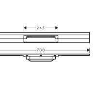 Hansgrohe RainDrain Flex 56050800 Трап для душа 700 мм - внешняя часть (нержавеющая сталь шлифованная)