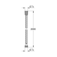 Grohe Relexaflex 28140001 Шланг для душа 2000 мм (хром)