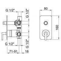 Webert Living LV860101345 Смеситель для ванны (никель матовый) 