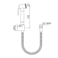 Jaquar ALD-ABR-577 Гигиенический душ - комплект с держателем и шлангом (античная бронза)