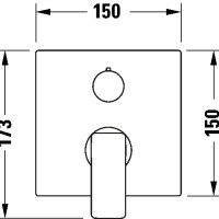 Duravit Manhattan MH4210012046 Смеситель для ванны - внешняя часть (чёрный матовый)