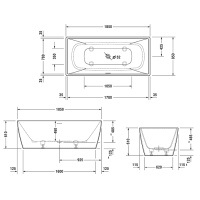 Duravit Vitrium 700430HD0000000 Ванна свободностоящая 185*85 см (светло-серый матовый)