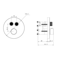 Vincea Inspire VSFW-3I22MT3MB Душевая система - комплект с термостатическим смесителем (чёрный матовый)