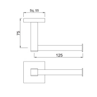 Jaquar Kubix Prime AKP-BLM-35755PS Держатель для туалетной бумаги (чёрный матовый)