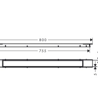 Hansgrohe RainDrain Match Plus 56215800 Трап для душа 800 мм - внешняя часть (нержавеющая сталь шлифованная)