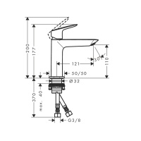 Hansgrohe Logis 71252670 Смеситель для раковины (чёрный матовый)