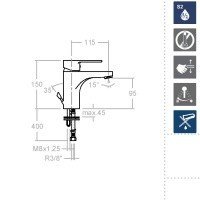 Ramon Soler RS-Q 930102 Смеситель для раковины (хром)