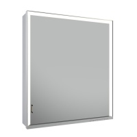 Keuco Royal Lumos 14301172101 Зеркальный шкаф с подсветкой 65*74 см - правый (алюминий)