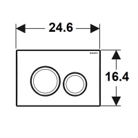 Geberit DuofixBasic 458.134.21.2 Система инсталляции для подвесного унитаза - комплект с клавишей смыва (хром)