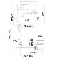 Paffoni Lime LM135CR Смеситель для биде (хром)