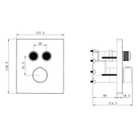 Vincea Inspire VSFW-3I21MT3MB Душевая система - комплект с термостатическим смесителем (чёрный матовый)