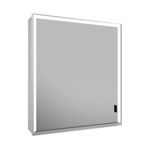 Keuco Royal Lumos 14301172201 Зеркальный шкаф с подсветкой 65*74 см - левый (алюминий)
