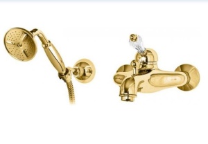 CEZARES VINTAGE-VDM-03/24-Sw Смеситель для ванны с ручным душем, Swarovski (золото)