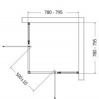 AQUAme AQM7102-2-8 Душевой уголок 800*800*1950 мм (чёрный матовый)