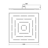 Jaquar Maze OHS-BLM-1639 Верхний душ 300*300 мм (чёрный матовый)