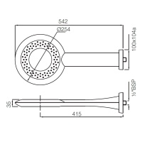 Jaquar Rain Shower OHS-WHM-1765 Верхний душ Ø 254 мм (хром | белый матовый)