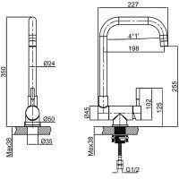 Allen Brau Fenster 5.60004-BN Высокий смеситель для кухни (никель матовый)