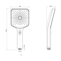 Vincea Inspire VSFW-3I21MT4MB Душевая система - комплект с термостатическим смесителем (чёрный матовый)