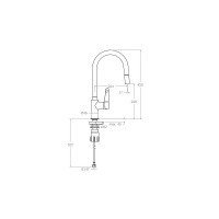 Ramon Soler KITCHEN 387901V1MC Высокий смеситель для кухни с вытяжным изливом (хром)