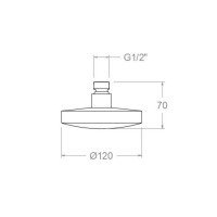 Ramon Soler RP120 Верхний душ Ø 120 мм (хром)