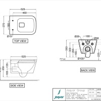 Jaquar Laguna LAS-WHT-91953BIUFSM Унитаз подвесной, безободковый | комплект с сиденьем Soft Close (белый глянцевый)